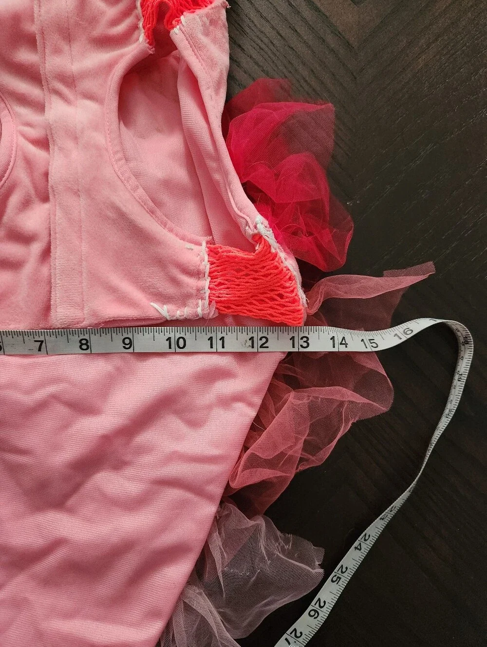 Pink Flamingo Plush Dog Costume With Tulle Tail